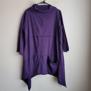 Blue Fish Asymmetric Tunic in Purple size 1 NWT